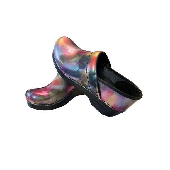 dansko Shoes - Dansko Women's Multi-water Color Design Clogs, Nurse Shoes, Size 39, 8.5